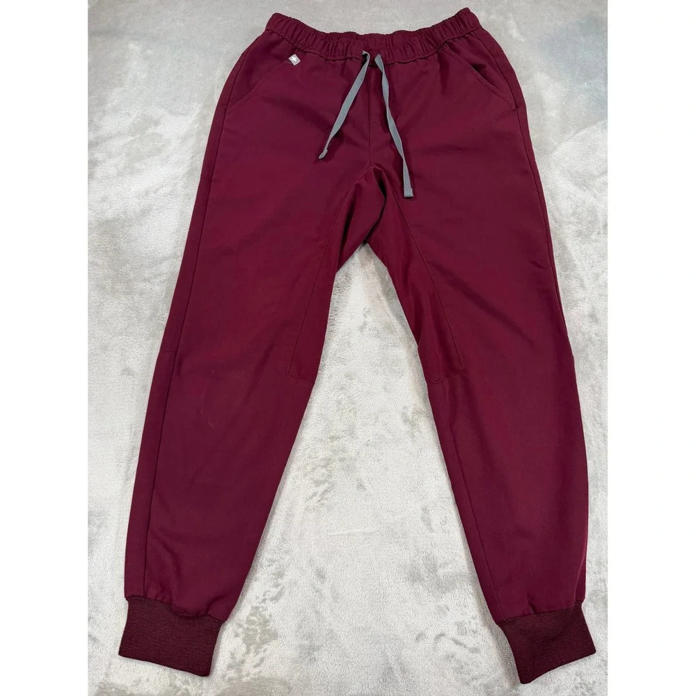 FIGS Mens Scrub Pants Technical Collection Jogger Burgundy XS/S Short